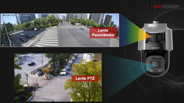 Cámara de Domo PTZ Hikvision, IP 4 Megapíxel con Cámara Panorámica 180º de 6 Megapíxel - Imagen 2