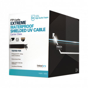 Bobina de cable de 305 m, Cat5e, Color negro, Sin blindar
