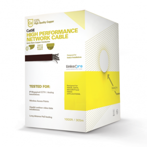 Bobina de cable de 305 m, (1000 ft), Cat5e