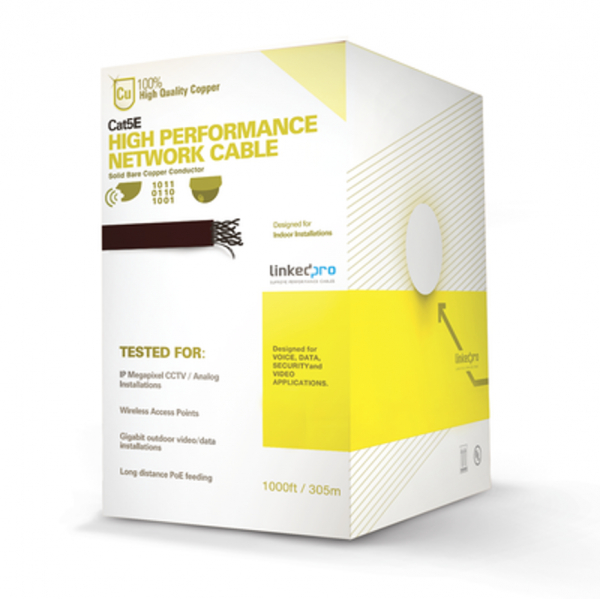 Bobina de cable de 305 m, (1000 ft), Cat5e