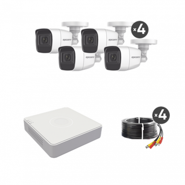 Kit de Videovigilancia Turbo HD 1080p Lite, 4 Cámaras Bala de Metal con Micrófono Integrado - Imagen 2