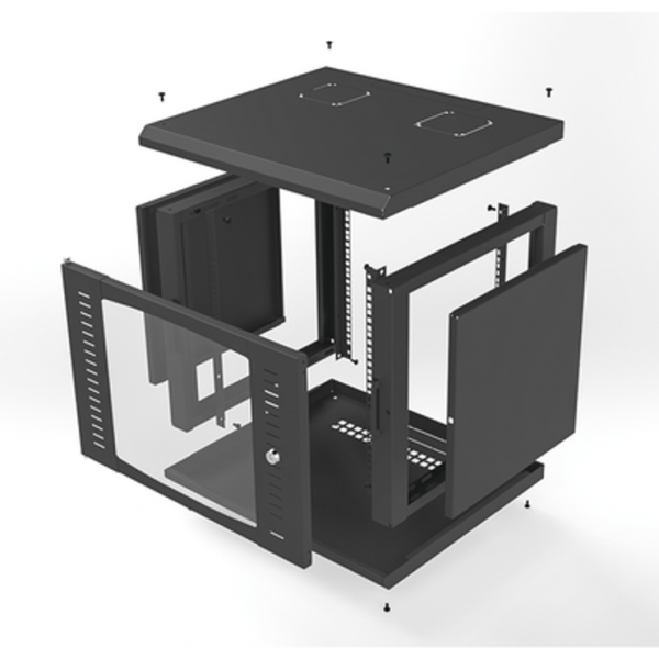 Gabinete para Montaje en Pared Fijo con 9 Unidades de Rack - Imagen 4