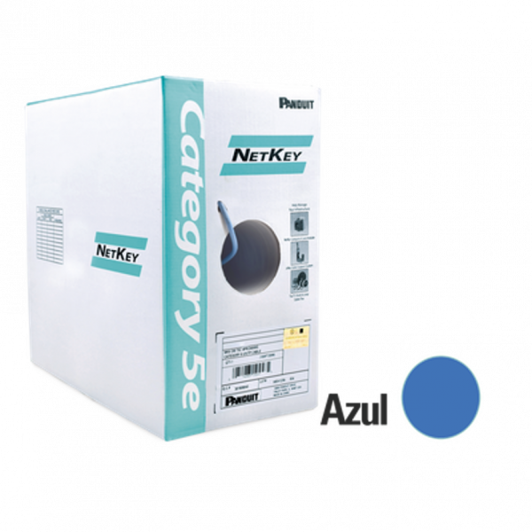 Bobina de cable UTP 305 m. de Cobre, NetKey, Azul