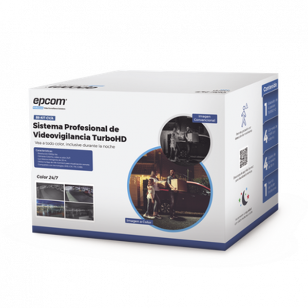 Kit, Videovigilancia, Turbo, HD, 1080p, DVR 4 Canales