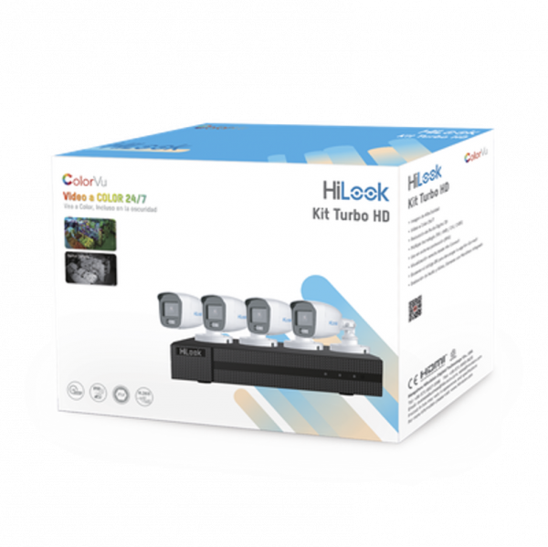 Kit DVR 4 Canales  y 4 Cámaras Bala ColorVu con Micrófono Integrado - Imagen 2
