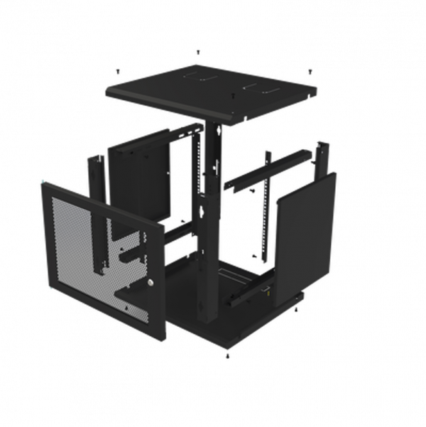 Gabinete con 9 Unidades de Rack de Pared Fijo - Imagen 4