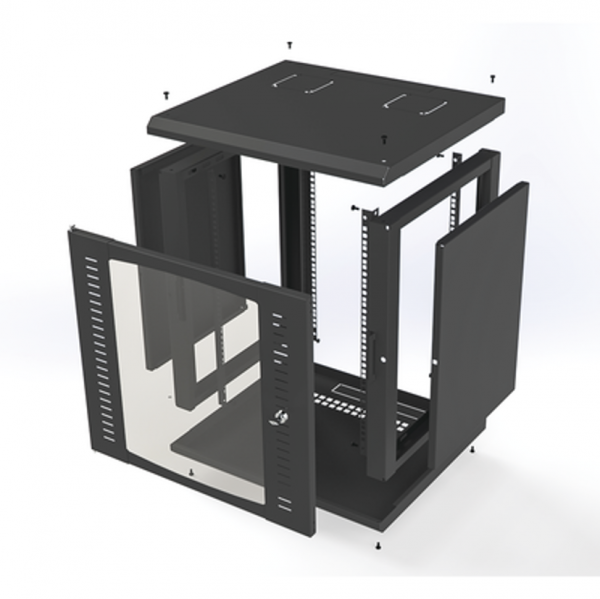 Gabinete para Montaje en Pared Cuerpo Fijo con 12 Unidades de Rack - Imagen 4