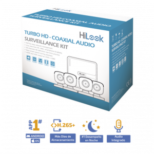 Kit de Videovigilancia Turbo HD 1080p Lite con 4 Cámaras Bala ColorVu con Micrófono Integrado
