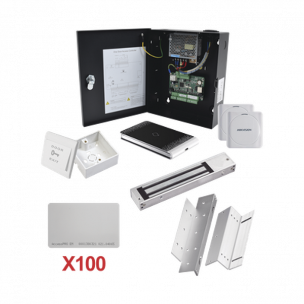 Kit de Control de Acceso con TARJETA para 1 Puerta con lector de Entrada y Salida