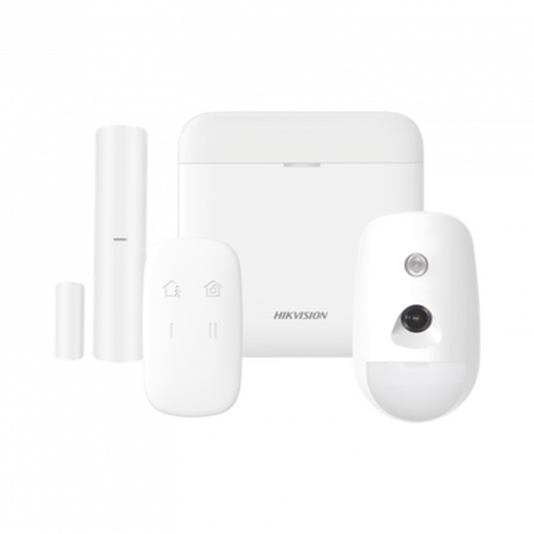 KIT de Alarma AX PRO, Incluye: 1 Hub con batería de respaldo,  1 Sensor PIR con Cámara,1 Contacto Magnético,1 Control Remoto