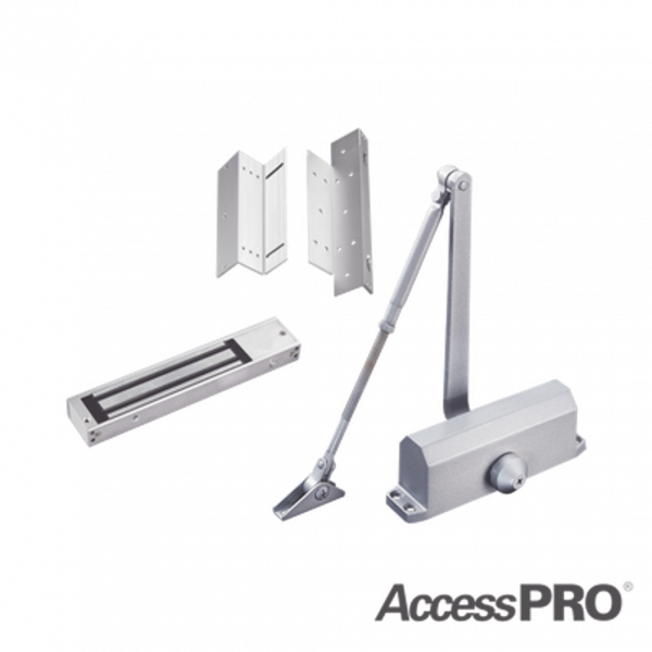 Kit para control de acceso incluye Chapa magnética de 600Lbs
