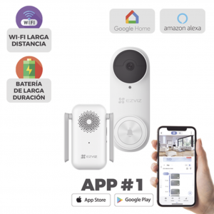 Timbre con Cámara Wi-Fi (Doorbell) de Batería Recargable