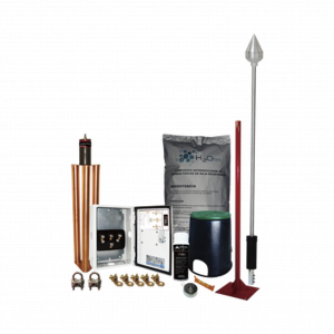 Kit Pararrayo con Punta en Aluminio con Accesorios 160 m.