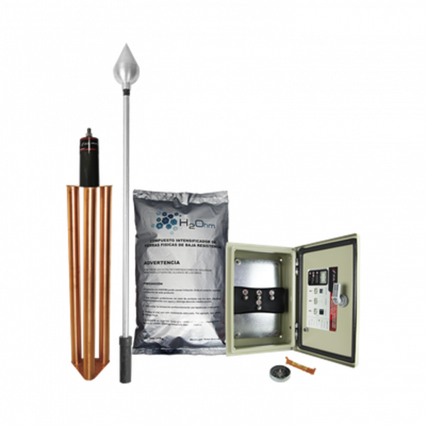 Kit de Pararrayo con Punta en Acero Inoxidable 160 metros