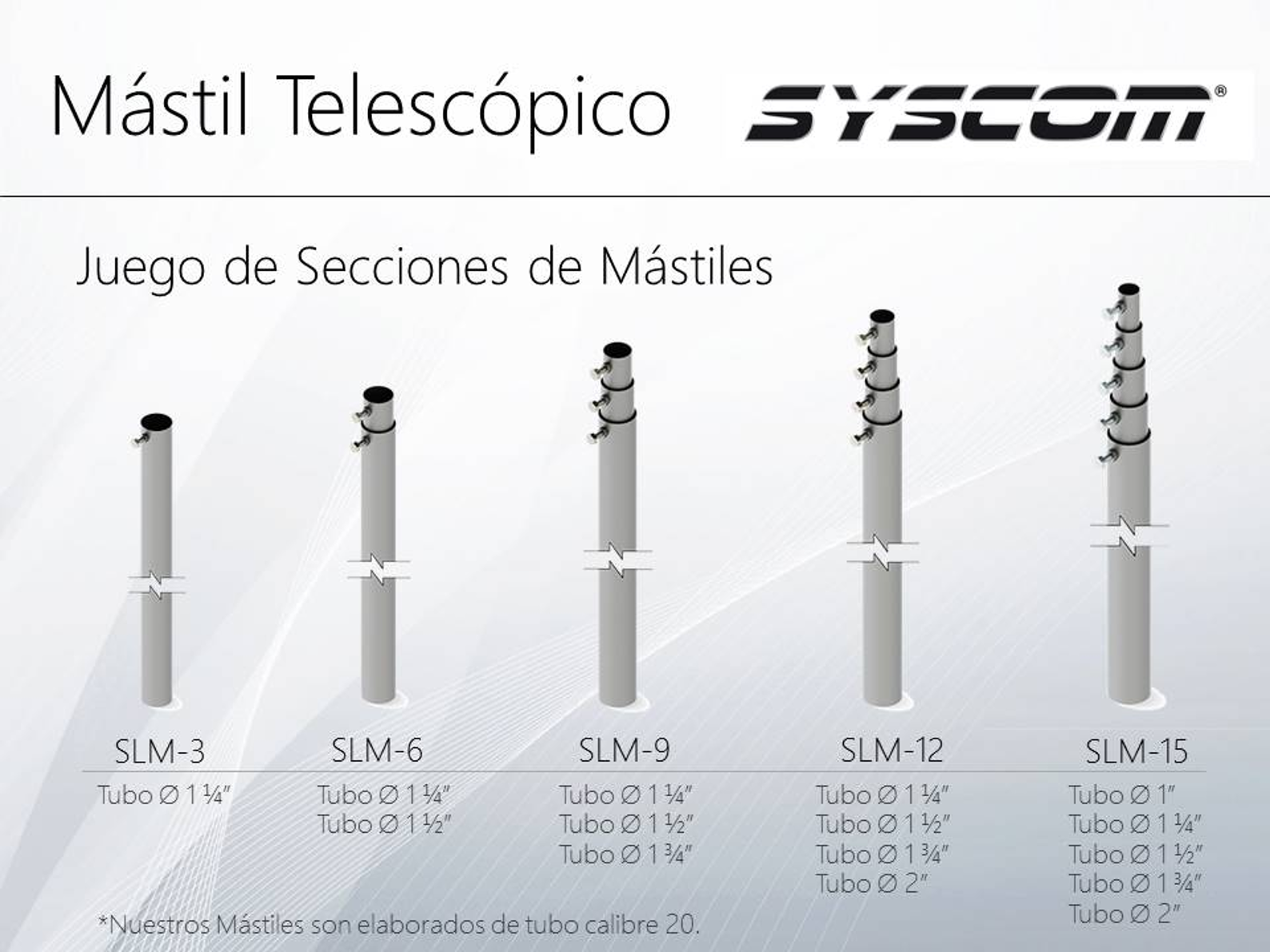 Mástil Telescópico de 6 metros - Soluciones Intecno