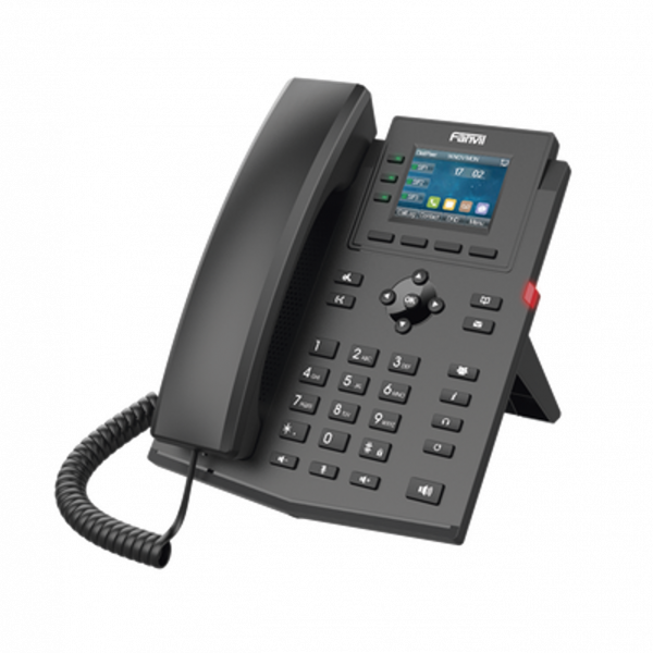 Teléfono IP Wi-Fi empresarial FANVIL para 4 líneas SIP con pantalla LCD de 2.4 pulgadas a color, Opus y conferencia de 3 vías, PoE. - Imagen 2