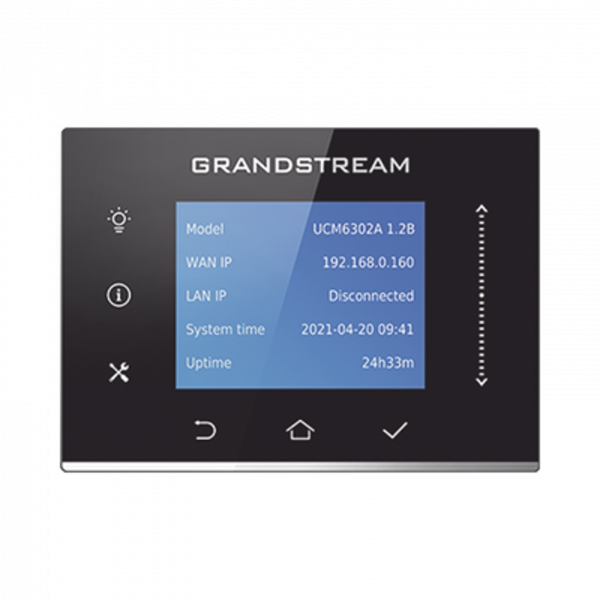 Conmutador IP-PBX GRANDSTREAM para hasta 500 usuarios y 75 llamadas simultaneas, 2 FXO, 2 FXS