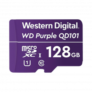 Memoria microSD WESTERN DIGITAL de 128GB PURPLE, Especializada Para Videovigilancia