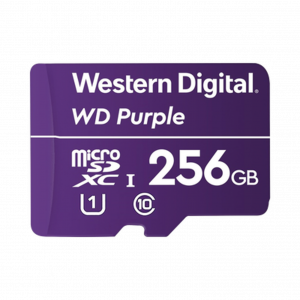 Memoria microSD WESTERN DIGITAL de 256GB PURPLE, Especializada Para Videovigilancia