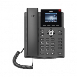 Teléfono IP empresarial FANVIL para 4 líneas SIP con pantalla LCD de 2.4 pulgadas a color
