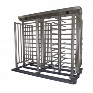 Torniquete De Paso Doble ACCESSPRO Cuerpo Completo con Puerta Lateral y Rehilete de Acceso, Acero Inoxidable Grado 304
