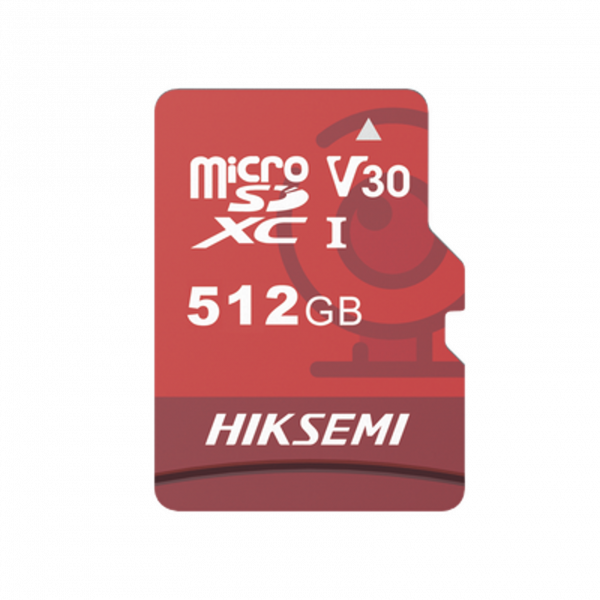 Memoria microSD HIKSEMI Clase 10 de 512 GB, Especializada Para Videovigilancia (Uso 24/7)