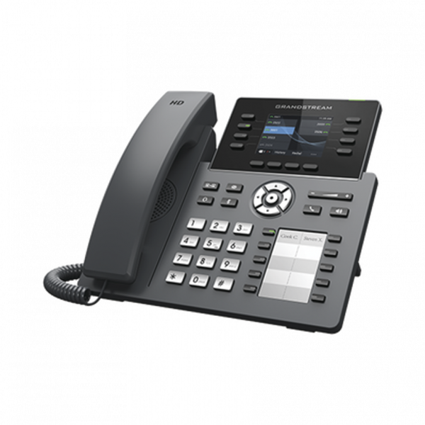 Teléfono IP Wi-Fi GRANDSTREAM, Grado Operador, 8 líneas SIP con 4 cuentas, pantalla a color 2.8"