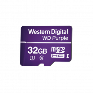 Memoria microSD WESTERN DIGITAL de 32GB PURPLE, Especializada Para Videovigilancia