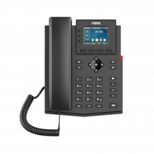 Teléfono IP Wi-Fi empresarial FANVIL para 4 líneas SIP con pantalla LCD de 2.4 pulgadas a color, Opus y conferencia de 3 vías, PoE.