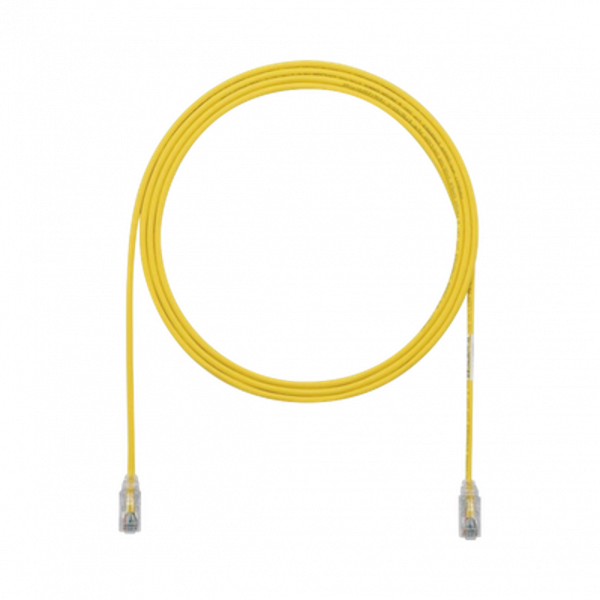 Cable de Parcheo PANDUIT TX6, UTP Categoría 6, 1.5 metros, Color Amarillo, Diámetro Reducido (28AWG)