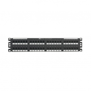 Panel de Parcheo PANDUIT de Impacto 110, Plano, Categoría 5e, de 48 Puertos, 2UR