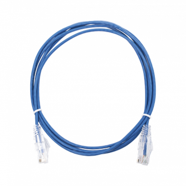 Cable de Parcheo Slim LINKEDPRO, UTP, Categoría 6, 2 metros, color Azul Diámetro Reducido (28 AWG)