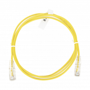 Cable de Parcheo LINKEDPRO Slim UTP Categoría 6, 1 metro color Amarillo Diámetro Reducido (28 AWG)