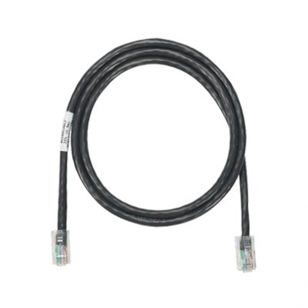 Cable de Parcheo PANDUIT UTP Categoría 5e con plug modular en cada extremo, 2 metros, Color Negro