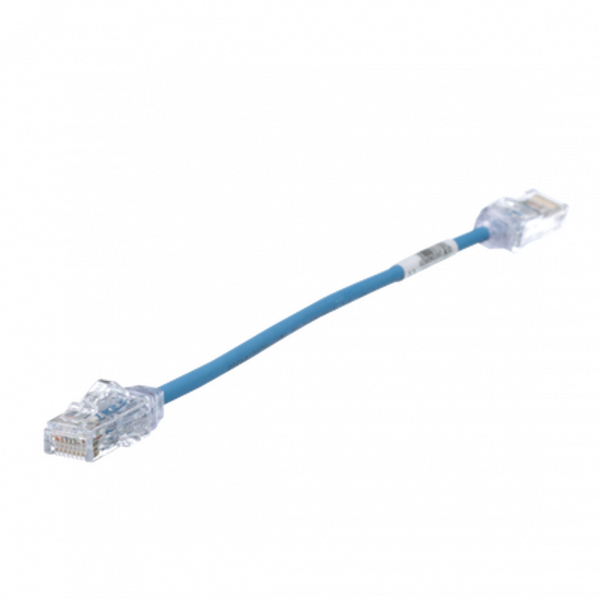 Cable de Parcheo PANDUIT TX6, UTP Categoría 6, 0.2 metros, Color Azul, Diámetro Reducido (28AWG)