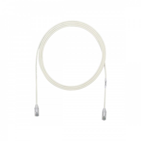 Cable de Parcheo PANDUIT TX6, UTP Categoría 6, 0.30 metros, Color Blanco Mate, Diámetro Reducido (28AWG)