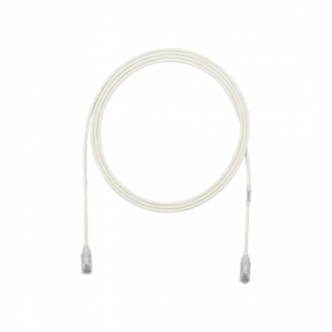 Cable de Parcheo PANDUIT TX6, UTP Categoría 6, 3 metros, Color Blanco Mate, Diámetro Reducido (28AWG)