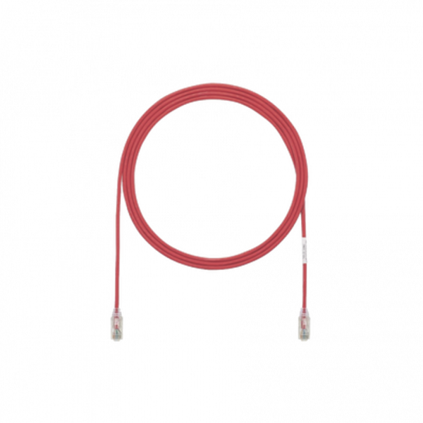 Cable de Parcheo PANDUIT TX6, UTP Categoría 6, 1.5 metros, Color Rojo, Diámetro Reducido (28AWG)