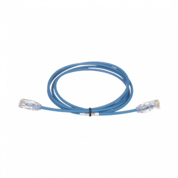 Cable de Parcheo PANDUIT TX6, UTP Categoría 6, 3 metros, Color Azul, Diámetro Reducido (28AWG)