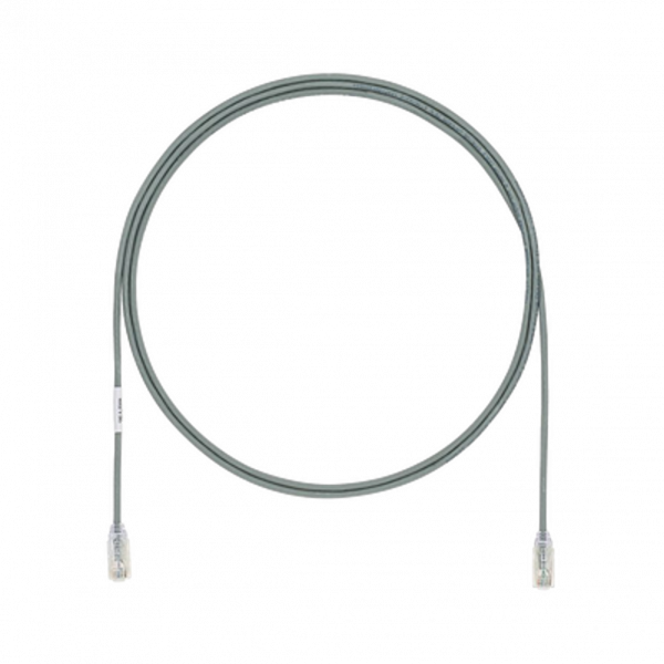 Cable de Parcheo PANDUIT TX6, UTP Categoría 6, 1.5 metros, Color Gris, Diámetro Reducido (28AWG)