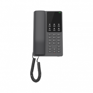 Teléfono IP Hotelero GRANDSTREAM, 2 líneas SIP con 2 cuentas, codec Opus, IPV4/IPV6, color negro, con gestión en la nube GDMS