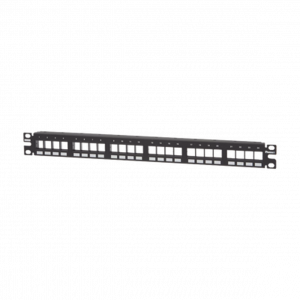 Panel de Parcheo Modular PANDUIT Keystone (Sin Conectores), Numerado y Espacio para Etiquetas, de 24 puertos, 1UR