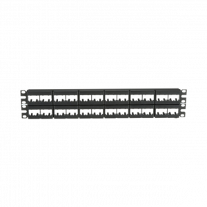Panel de Parcheo PANDUIT Modular Mini-Com (Sin Conectores), Plano, Sin Blindaje, de 48 puertos, 2 UR