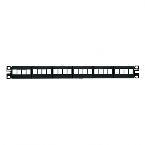 Panel de Parcheo Modular Keystone (Sin Conectores), de 24 Puertos, Espacio Para Identificación con Etiqueta Adhesiva, 1UR