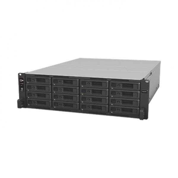 Servidor NAS Synology para Rack (3 U) de 16 Bahías (Expandible a 40 Bahías) / Hasta 720 TB / 16GB RAM