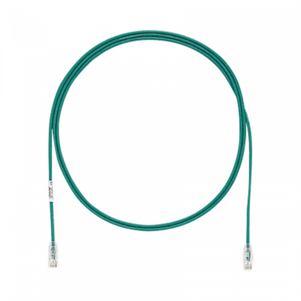 Cable de Parcheo PANDUIT TX6, UTP Categoría 6, 1.5 metros, Color Verde, Diámetro Reducido (28AWG)