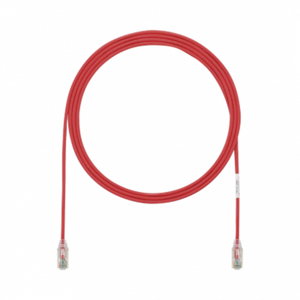 Cable de Parcheo PANDUIT TX6, UTP Categoría 6, 2 metros, Color Rojo, Diámetro Reducido (28AWG)