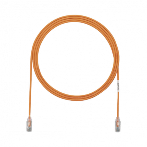 Cable de Parcheo PANDUIT TX6, UTP Categoría 6, 2 metros, Color Naranja, Diámetro Reducido (28AWG)
