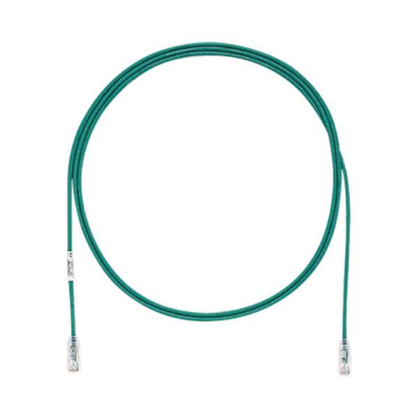 Cable de Parcheo PANDUIT TX6, UTP Categoría 6, 2 metros, Color Verde, Diámetro Reducido (28AWG)