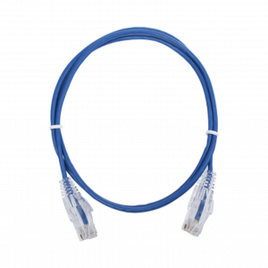 Cable de Parcheo Slim UTP LINKEDPRO Categoría 6 - 1 metro, Azul, Diámetro Reducido (28 AWG)
